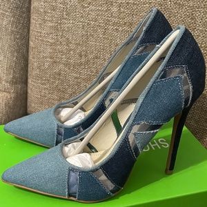 NEW! Two tone denim stilettos 7 1/2
